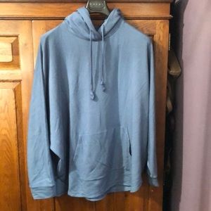 New gap slate blue hoodie pocket shirt top m l